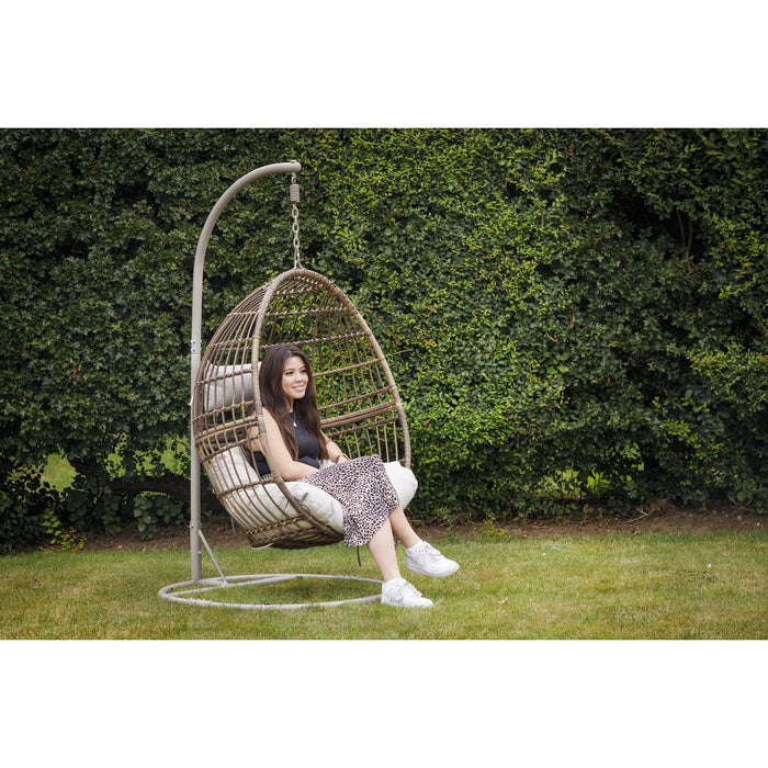 Dellonda Single Swinging Egg Chair with Cushion DG60