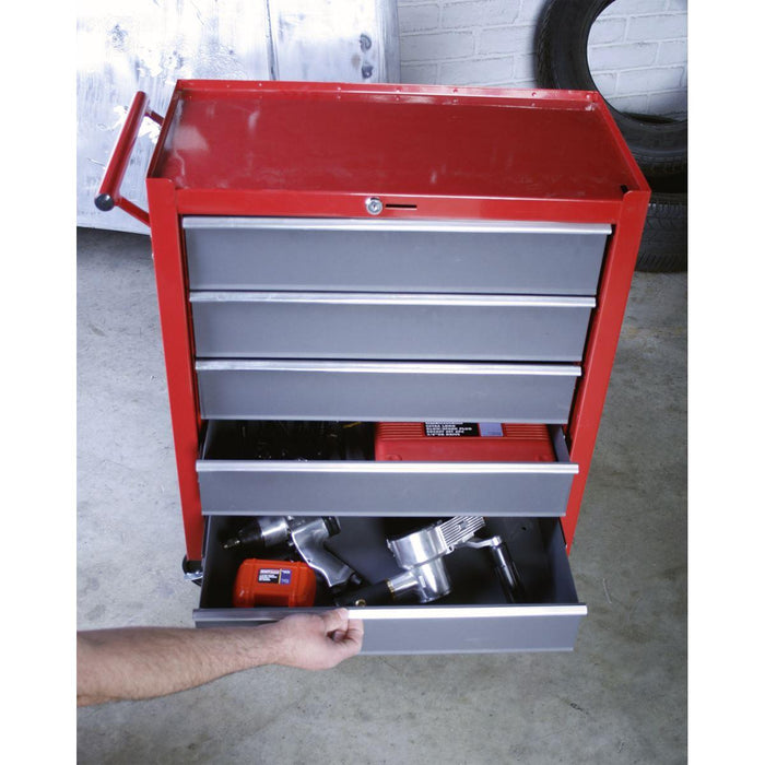 Sealey Rollcab 5 Drawer with Ball-Bearing Slides Red/Grey AP22505BB Sealey - Town Tools 