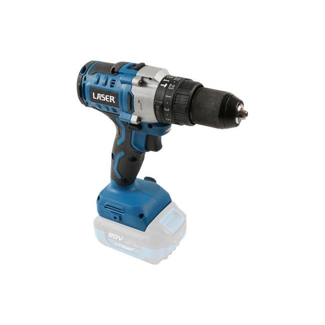 Laser Cordless Variable Speed Impact Drill 20V w/o Battery 8011