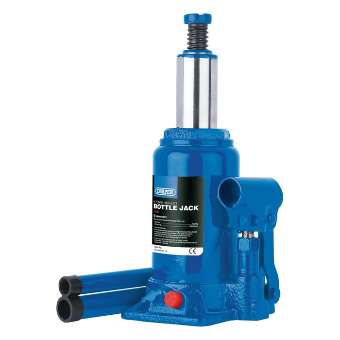 Draper High Lift Hydraulic Bottle Jack, 4 Tonne 13107