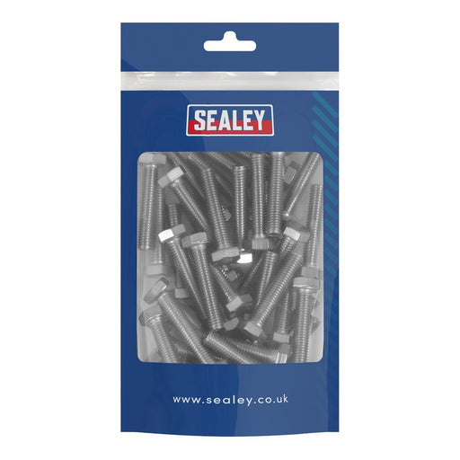 Sealey Stainless Steel Set Screw - M8 x 1.25 Pitch, DIN 933 - Pack of 50 S840S Sealey - Town Tools 