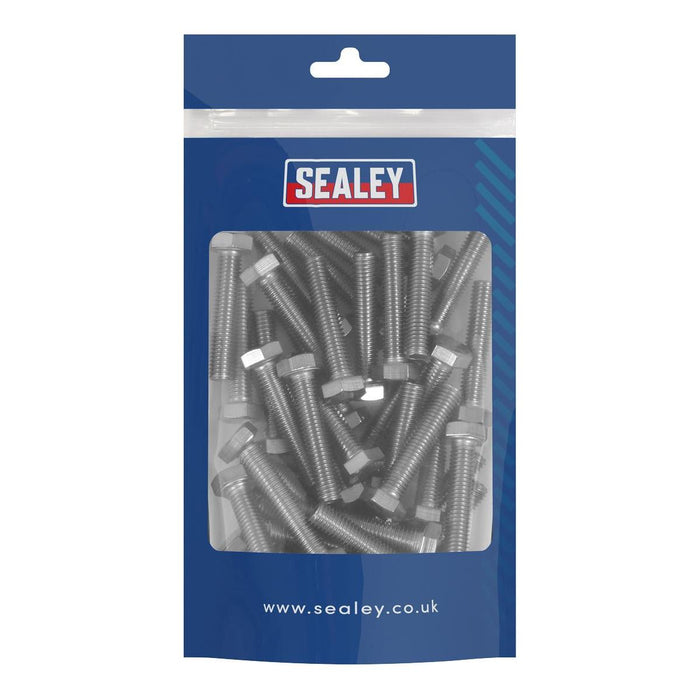 Sealey Stainless Steel Set Screw - M8 x 1.25 Pitch, DIN 933 - Pack of 50 S840S Sealey - Town Tools 