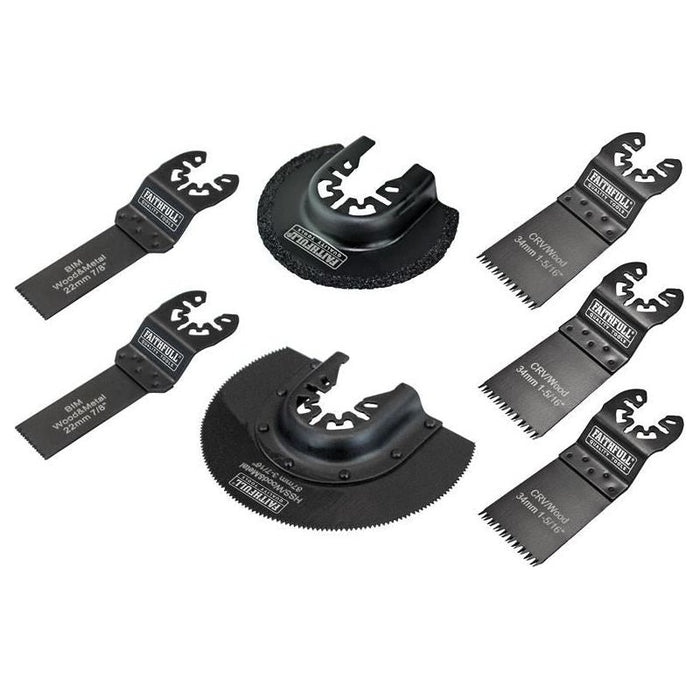 Faithfull Multi-Function Tool Blade Set, 7 Piece Faithfull - Town Tools
