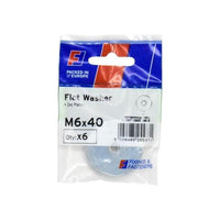 Forgefix Flat Washers ZP M6 x 40mm ForgePack 6