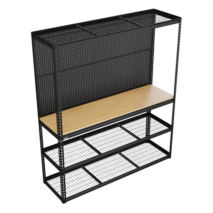 Heavy-Duty Modular Workbench Racking & Pegboard 1820mm 300kg Capacity Per Level Sealey - Town Tools 