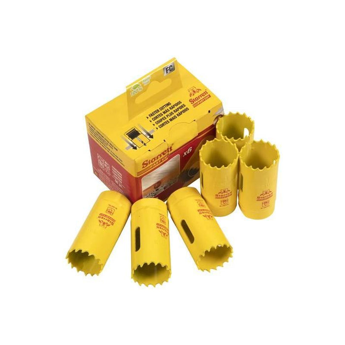 Starrett FCH0100-6 Fast Cut Bi-Metal Holesaw 25mm Bulk Pack of 6 Starrett - Town Tools