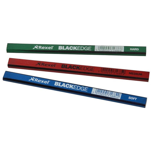 Blackedge Carpenter's Pencils - Assorted (Card 12) Blackedge - Town Tools