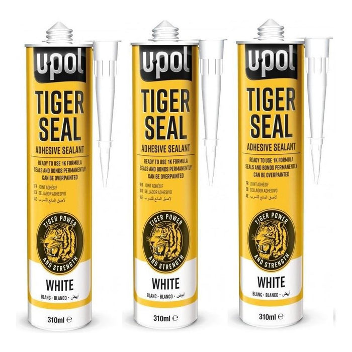 3x Upol Tiger Seal White 310ml Polyurethane Adhesive Sealant TIG/BW New U-POL UPOL - Town Tools 