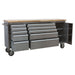 Sealey Mobile Stainless Steel Tool Cabinet 10 Drawer & Cupboard AP7210SS Sealey - Town Tools 