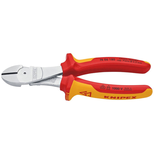 Draper Knipex 74 06 180 SB VDE Insulated High Leverage Diagonal Cutter, 180 mm Draper - Town Tools