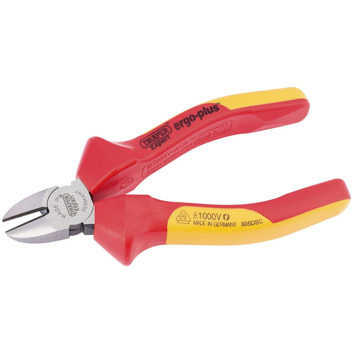 Draper Ergo Plus Fully Insulated VDE Diagonal Side Cutters, 140mm 50248 Draper - Town Tools 