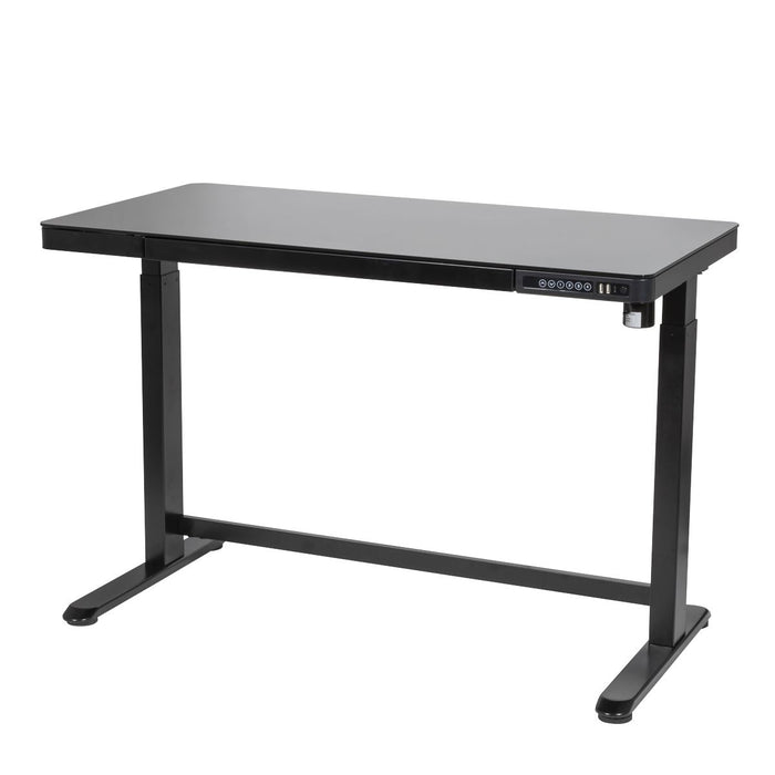 Dellonda Single Motor Ultra-Quiet Electric Desk with Control Panel USB Port