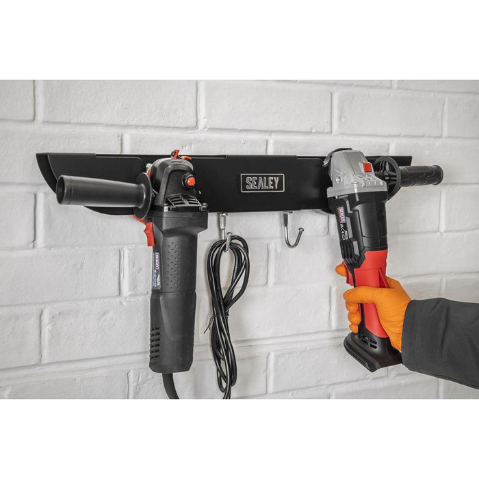 Sealey Angle Grinder Storage Rack 2-Bay AGSR2 Sealey - Town Tools 