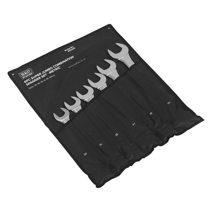 Sealey Combination Spanner Set 6pc Super Jumbo Metric AK6324 Sealey - Town Tools 