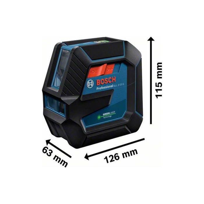 Bosch GLL 2-15 G Professional Line Laser + Universal Mount & Tripod Bosch - Town Tools
