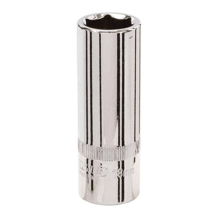 Silverline Deep Socket 1/2" Drive 6pt Metric 18mm Silverline - Town Tools 