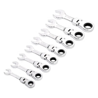 Draper HI-TORQ Metric Stubby Flexible Head Ratchet Combination Spanner Set (8 Piece)