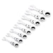 Draper HI-TORQ Metric Stubby Flexible Head Ratchet Combination Spanner Set (8 Piece) Draper - Town Tools