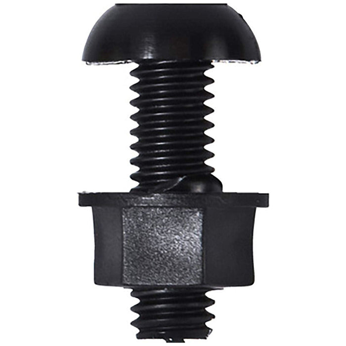 Wot-Nots Number Plate Screw & Nut - Black - M6 x 23mm Pearl - Town Tools 