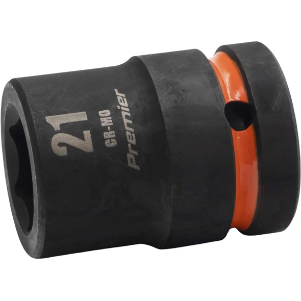 Sealey 3/4"Dr Impact Socket 21mm (Orange Coded Ring)