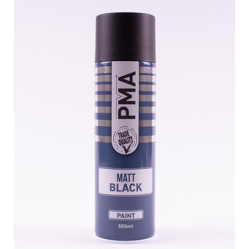 6x PMA Professional Matt Black 500ml Spray Paint High Coverage PMA - Town Tools 