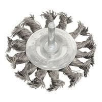Sealey Twist Knot Wire Flat Brush75mm with6mm Shaft TKFBS75