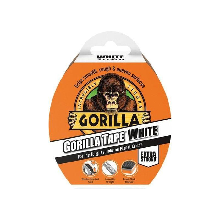 Gorilla Glue Gorilla Tape® 48mm x 10m White Gorilla Glue - Town Tools