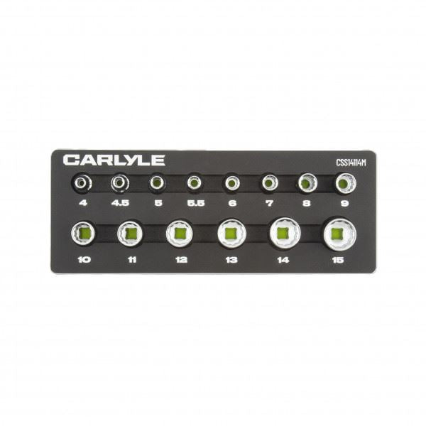 Carlyle Tools 14Pc 1/4 Drive 12 Point Socket Set 4mm To 15mm