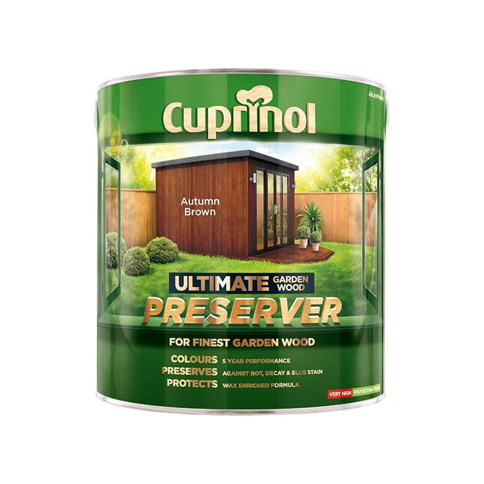 Cuprinol Ultimate Garden Wood Preserver Autumn Brown 4 litre Cuprinol - Town Tools