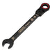 Draper Expert HI-TORQ Metric Flexible Head Ratchet Combination Spanner, 18mm, Black Draper - Town Tools