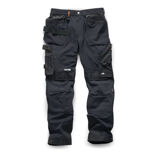 Scruffs Pro Flex Plus Holster Trousers Black 33R Scruffs - Town Tools 