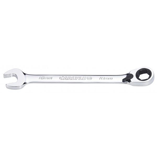 Carlyle Tools Spanner - Reversible Ratcheting - Metric - 18 mm
