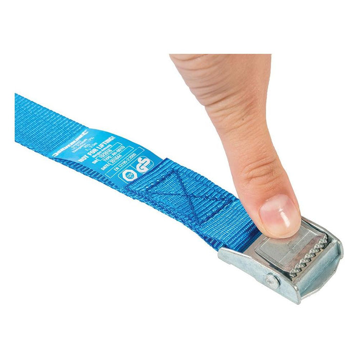 Silverline Cam Buckle Tie Down Strap 2.5m x 25mm 2pk 2.5m x 25mm Silverline - Town Tools 