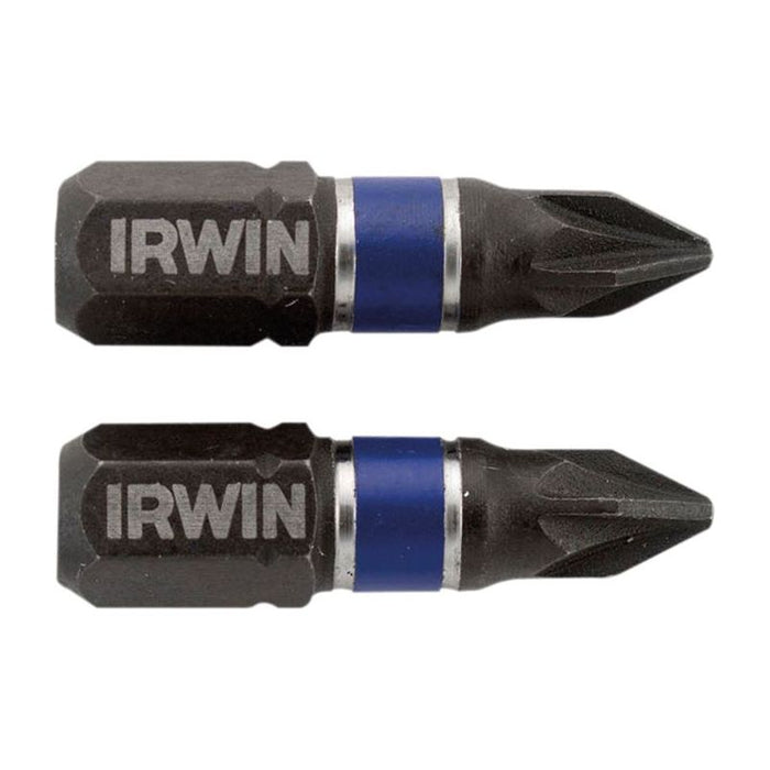 Irwin® Impact Screwdriver Bits Pozi PZ1 25mm (Pack 2) IRWIN® - Town Tools