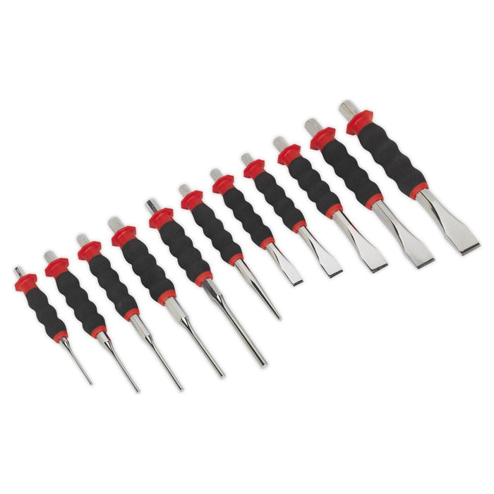 Sealey Sheathed Punch & Chisel Set 11pc AK9135 Sealey - Town Tools 