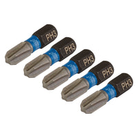 Draper Expert Cross Slot/PH Type Impact Screwdriver Bits, No.3 x 25mm, 1/4" Hex