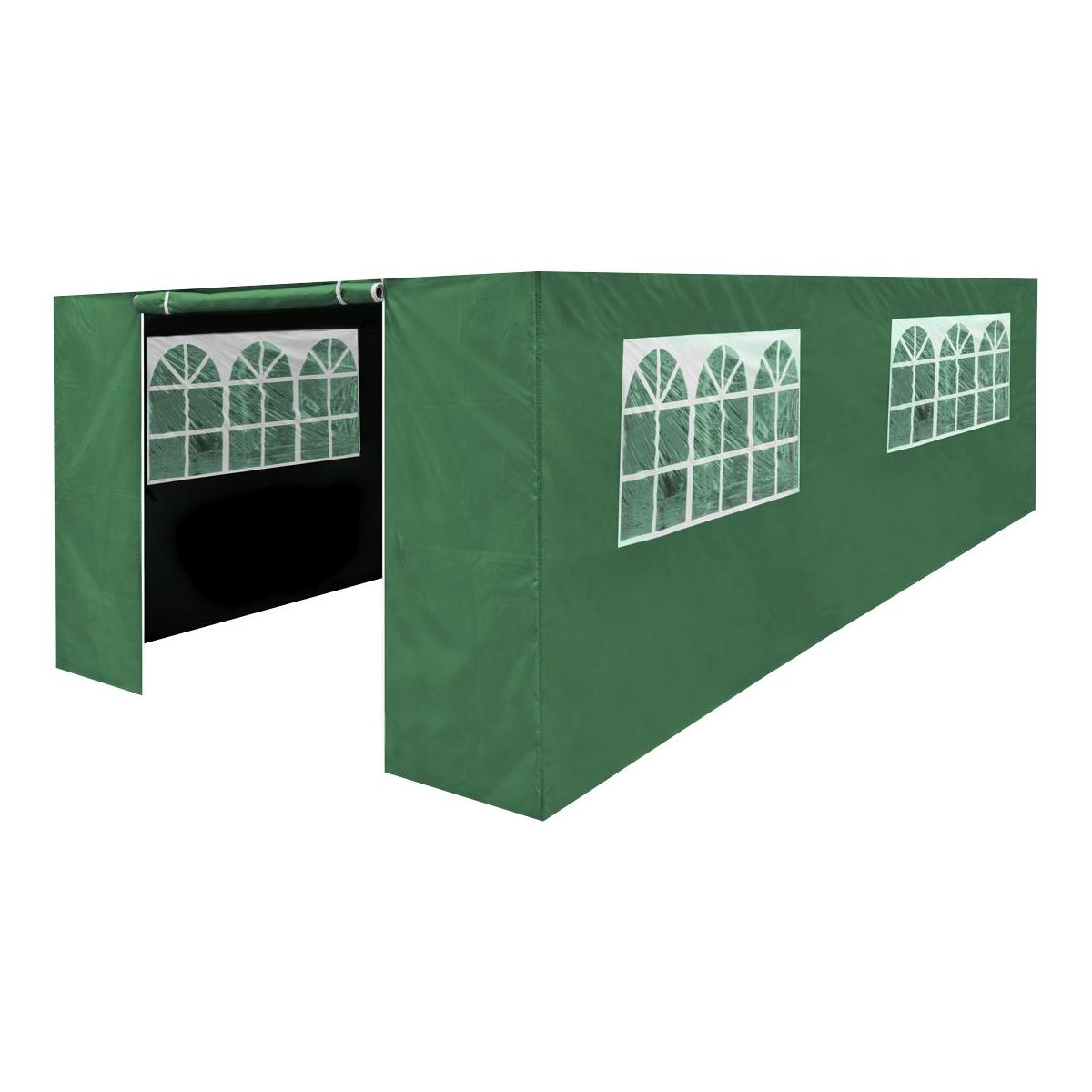 Dellonda Side Walls/Doors/Windows for Gazebo Fits 3 x 6m Models Dark Green Dellonda - Town Tools 