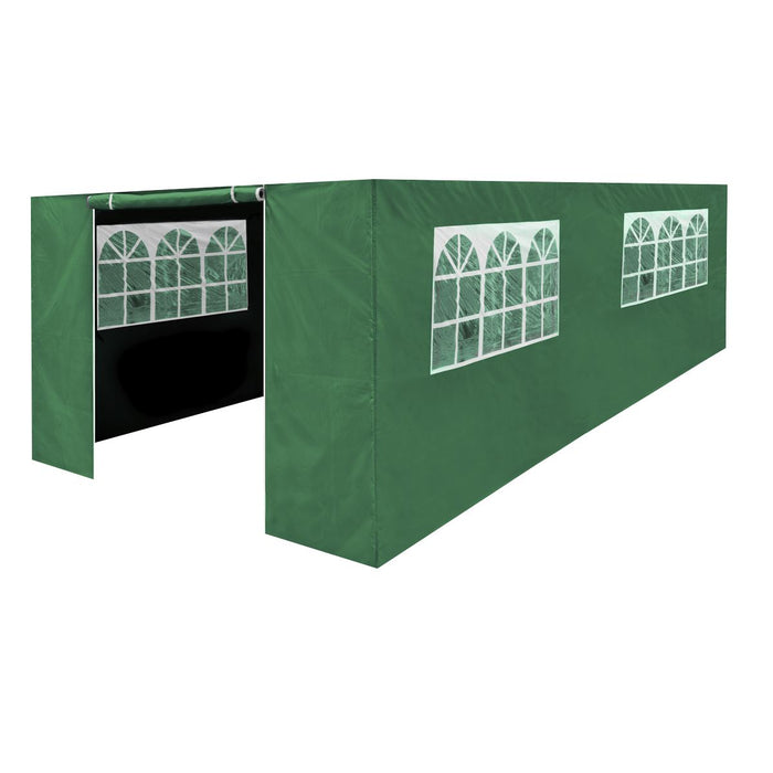 Dellonda Side Walls/Doors/Windows for Gazebo Fits 3 x 6m Models Dark Green