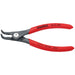 Knipex 49 21 A01 SB Precision Circlip Pliers for external circlips on shafts with non-slip plastic coating grey atramentized, 130mm Draper - Town Tools