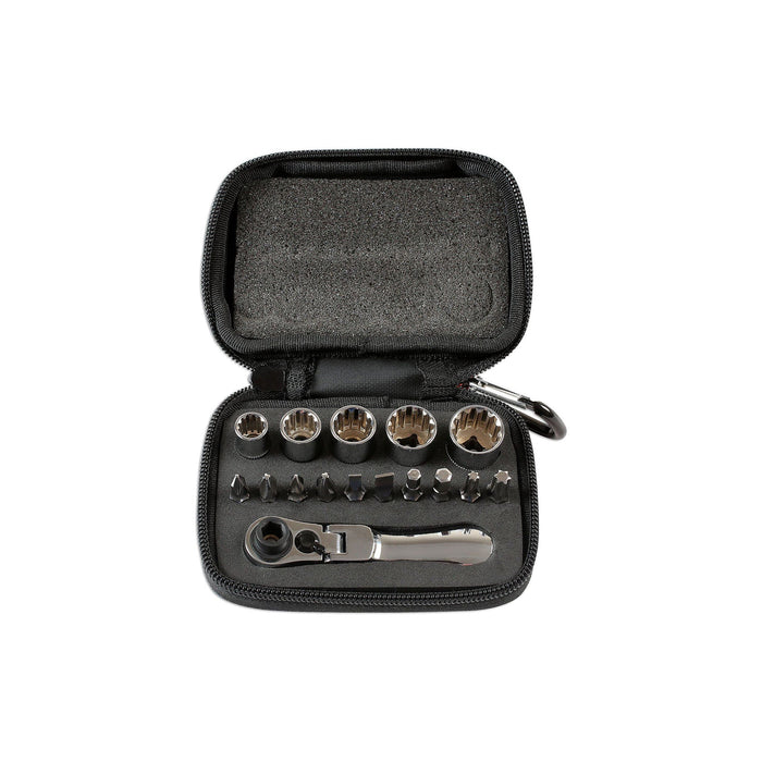 Laser Alldrive Socket & Bit Set 1/4"D 16pc 6398 Laser - Town Tools 