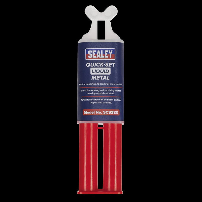 2pk Sealey SCS380 Quick Set Liquid Metal - Chemical Epoxy Metal Repair Syringe Sealey - Town Tools 