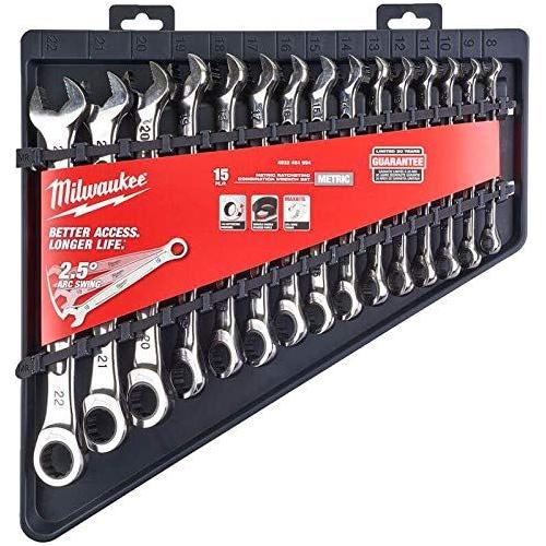 Milwaukee Maxbite Combi Ratchet Spanner 15Pc 4932464994 Milwaukee - Town Tools 