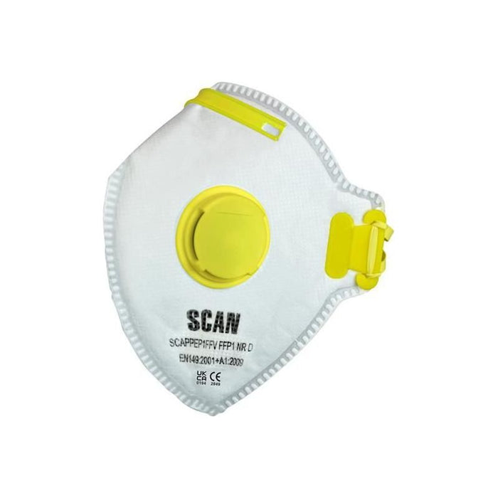 Scan Fold Flat Valved Disposable Mask FFP1 (Pack of 3) Scan - Town Tools