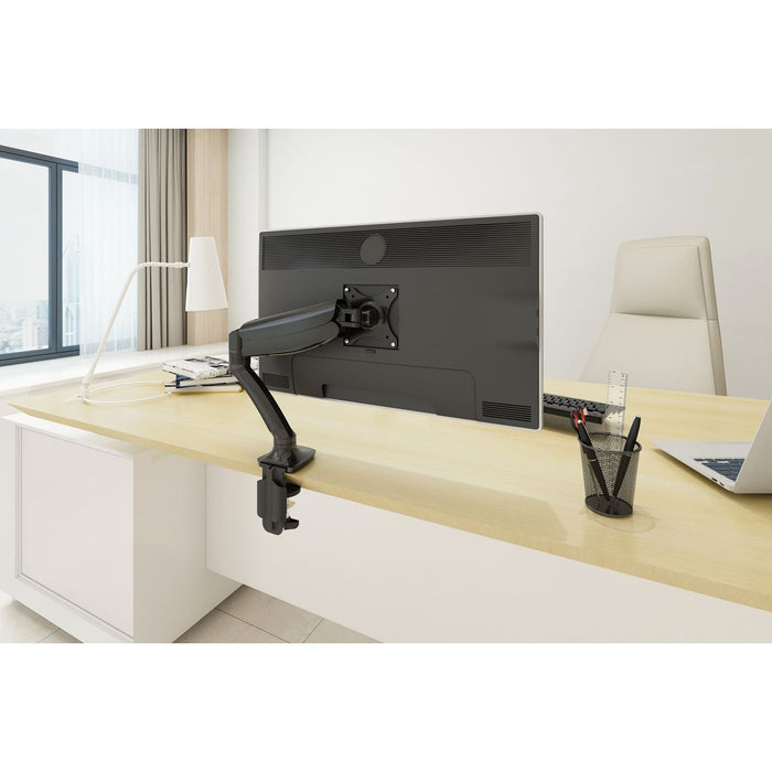 Dellonda Adjustable Single Monitor Arm with 360 Rotation - Black DH24