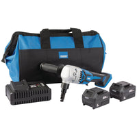 Draper D20 20V Brushless Nibbler, 2 x 5.0Ah Batteries, 1 x Fast Charger, 1 x Bag