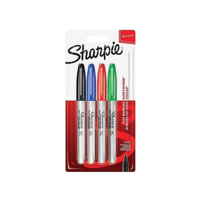 Sharpie® Fine Tip Permanent Marker Assorted (Pack 4) Sharpie® - Town Tools