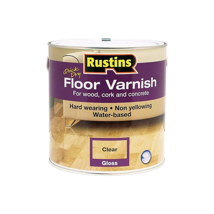 Rustins Quick Dry Floor Varnish Gloss 2.5 litre Rustins - Town Tools