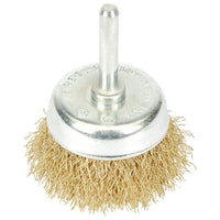 Draper Brassed Steel Crimped Wire Cup Brush, 50mm 41432