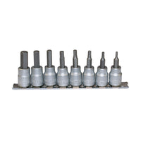 Teng Tools 3/8" Hex Bit Socket Clip Rail Set AF 8 Pieces