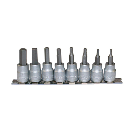Teng Tools 3/8" Hex Bit Socket Clip Rail Set AF 8 Pieces Teng Tools - Town Tools 